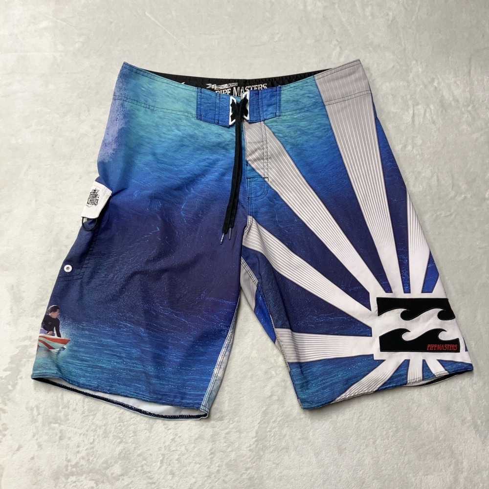 RARE Billabong Andy Irons Rising Sun‎ 2011 Pipe Masters Board Shorts Mens 34x11